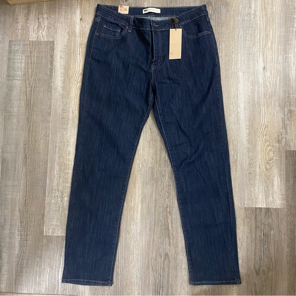 Levi Strauss W’s Classic Mid-Rise Skinny Dark Denim Blue Jeans Plus-Sz 16 NWT🔥